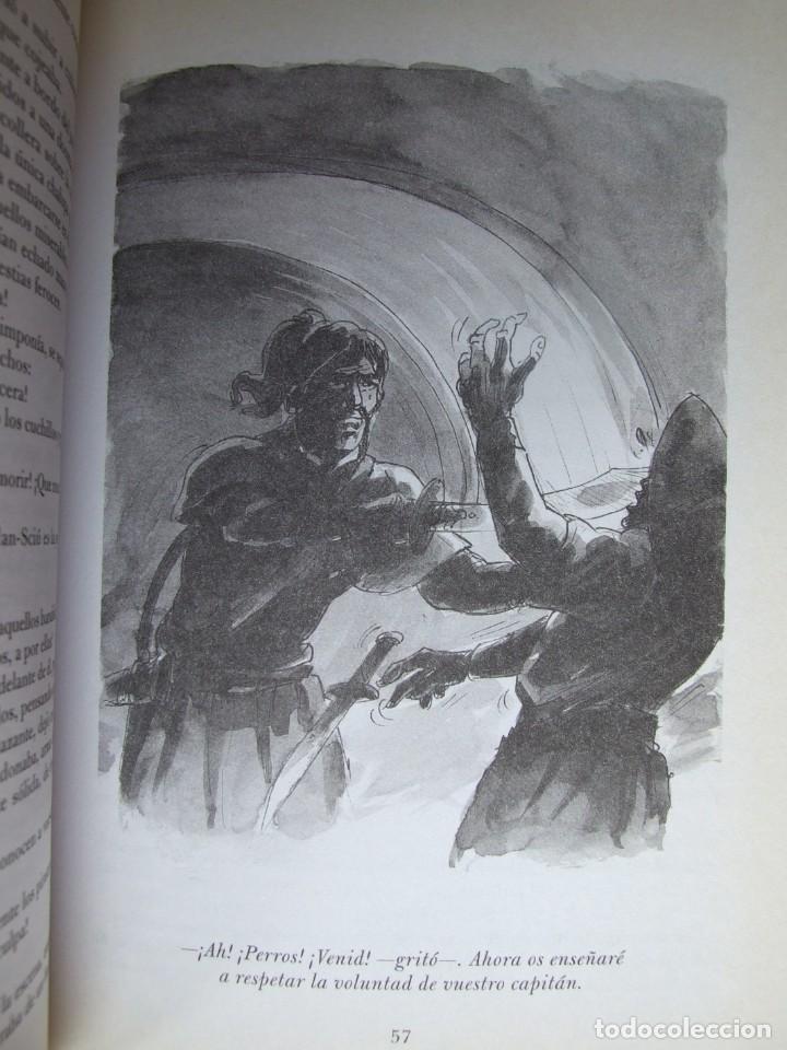 Libros de segunda mano: LA PERLA DEL RIO ROJO - EMILIO SALGARI EDICION ILUSTRADA - RUEDA MADRID 2003 - Foto 2