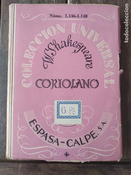 Libros de segunda mano: Corioiano de w. Shakespeare. Espasa Calpe. 1930 - Foto 1