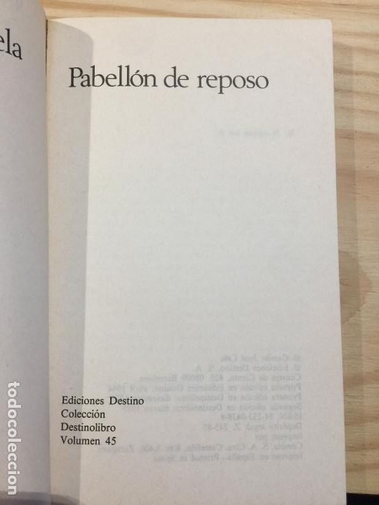 Libros de segunda mano: PABELLON DE REPOSO - Camilo Jos&eacute; Cela - Foto 4