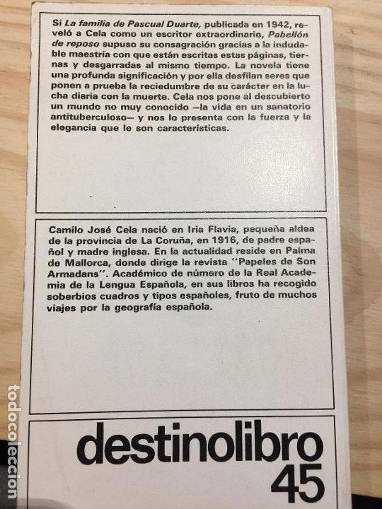 Libros de segunda mano: PABELLON DE REPOSO - Camilo Jos&eacute; Cela - Foto 5