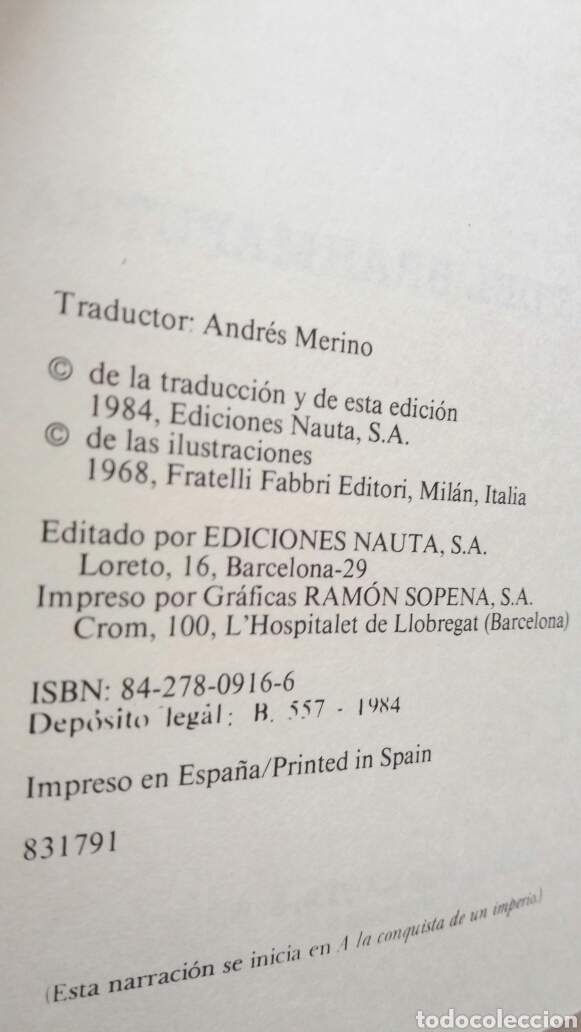 Libros de segunda mano: A orillas del Brahmaputra. Emilio Salgari. Ediciones Nauta, 1984. - Foto 6