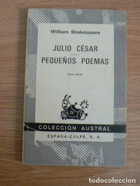 Libros de segunda mano: Julio C&eacute;sar. Peque&ntilde;os poemas. William Shakespeare - Foto 1