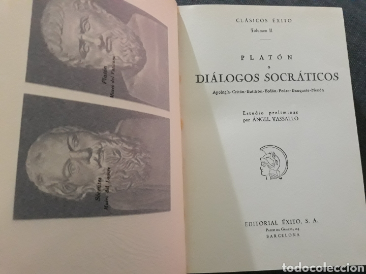 Libros de segunda mano: CL&Aacute;SICOS EXITO N&deg;2 .DIALOGOS SOCR&Aacute;TICOS - PLAT&Oacute;N - Foto 2