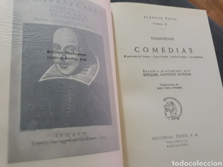 Libros de segunda mano: CL&Aacute;SICOS EXITO N&deg;9 . COMEDIAS . SHAKESPEARE. - Foto 2