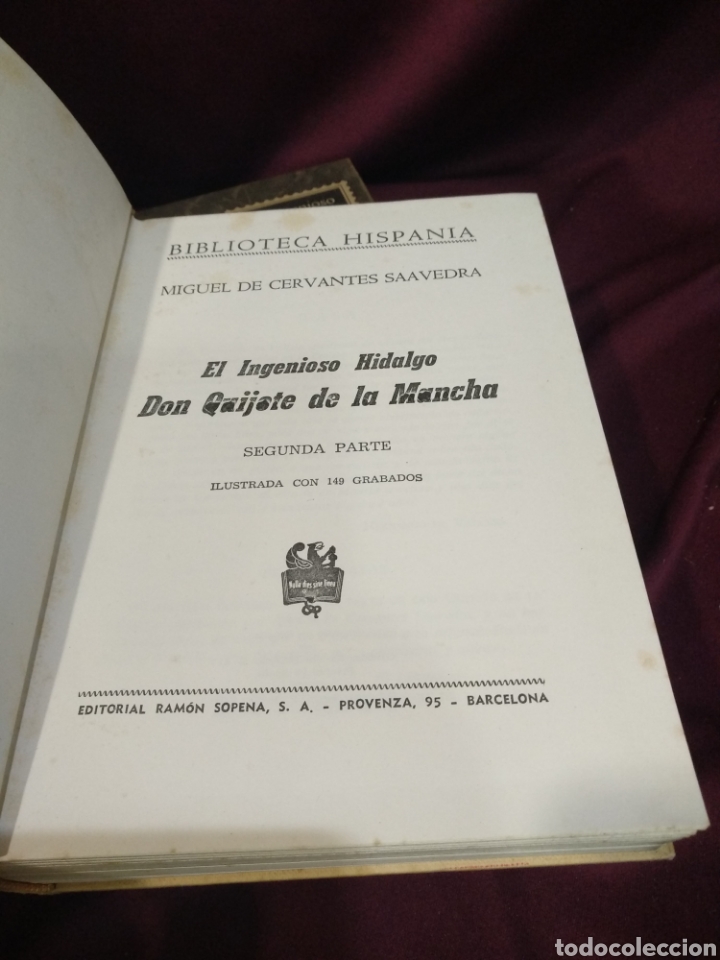 Libros de segunda mano: Don quijote de la mancha, 2 tomos, Biblioteca Hispania 1973 - Foto 3