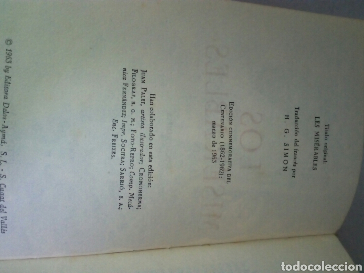 Libros de segunda mano: Los miserables V&iacute;ctor Hugo 1 y 2 - Foto 5