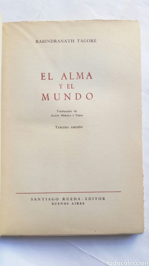Libros de segunda mano: El alma y el mundo. Rabindranath Tagore. - Foto 4