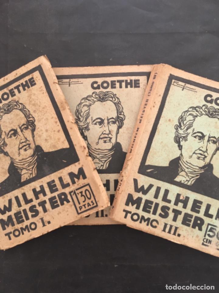 Libros de segunda mano: WILHELM MEISTER, GOETHE, 3 TOMOS COMPLETO - Foto 1