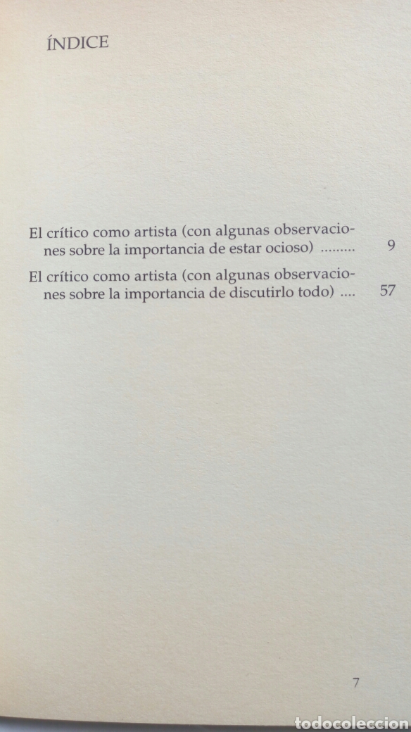 Libros de segunda mano: El cr&iacute;tico como artista. Oscar Wilde. - Foto 4
