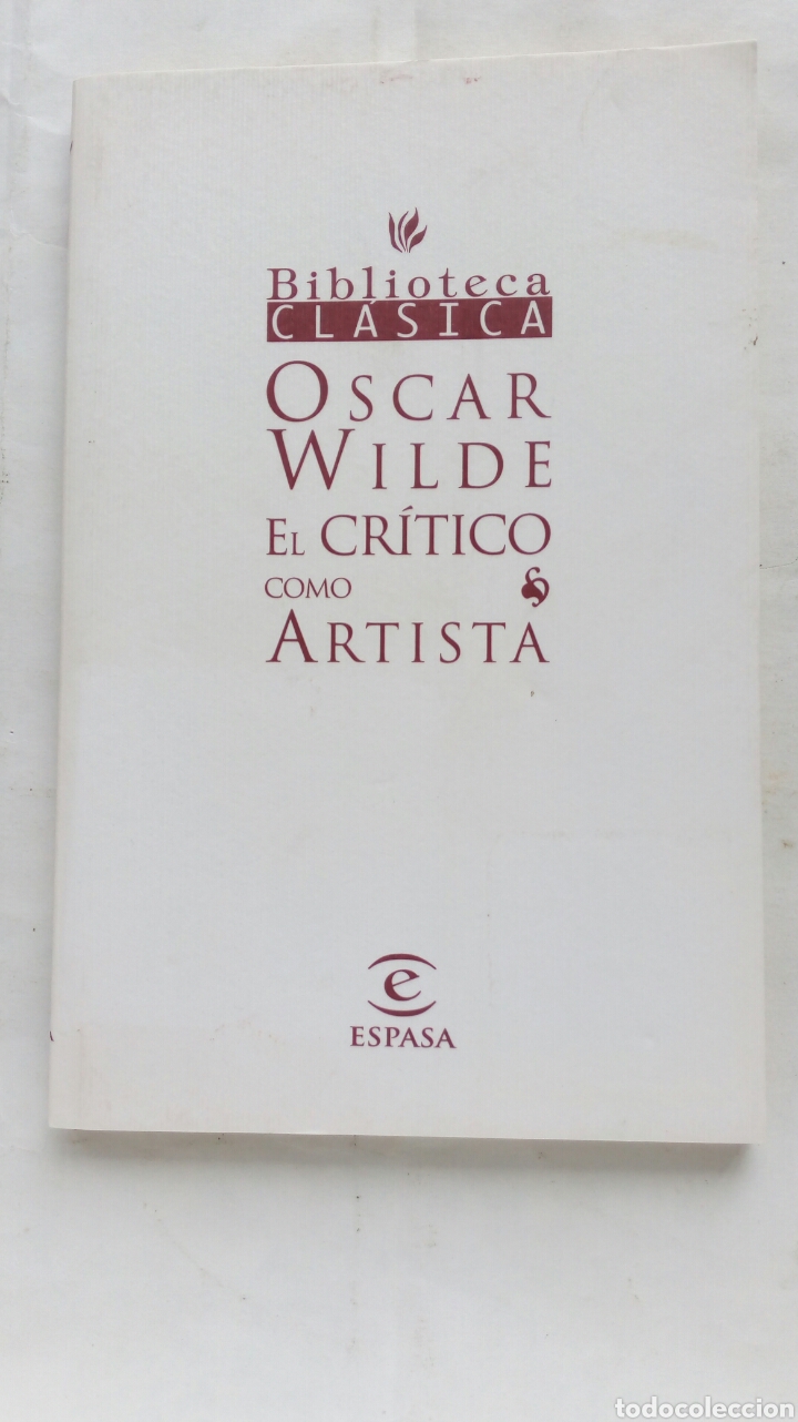 Libros de segunda mano: El cr&iacute;tico como artista. Oscar Wilde. - Foto 1