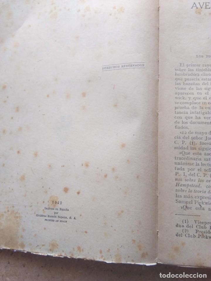 Libros de segunda mano: AVENTURAS DE PICKWICK. CHARLES DICKENS. 1942 - Foto 3