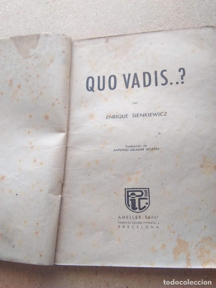 Libros de segunda mano: QUO VADIS? ENRIQUE SIENKIEWICZ - Foto 2