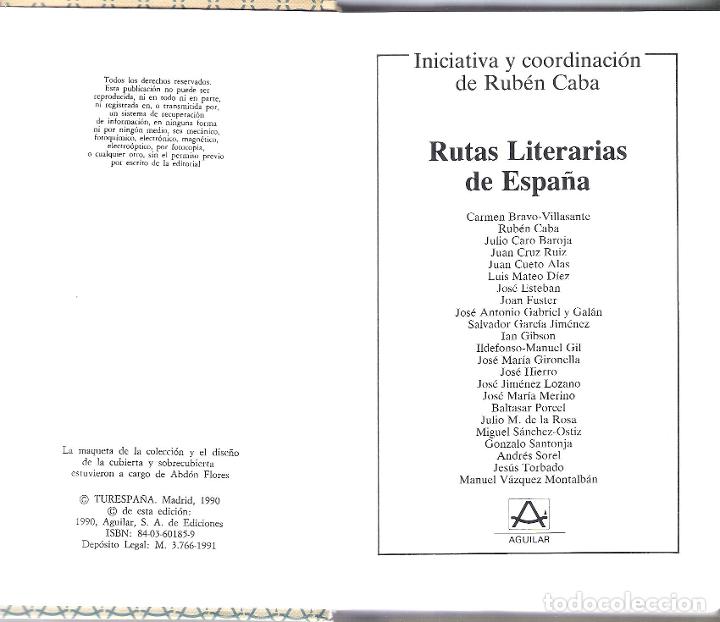 Libros de segunda mano: RUTAS LITERARIAS DE ESPA&Ntilde;A. - RUBEN CABA - Foto 1