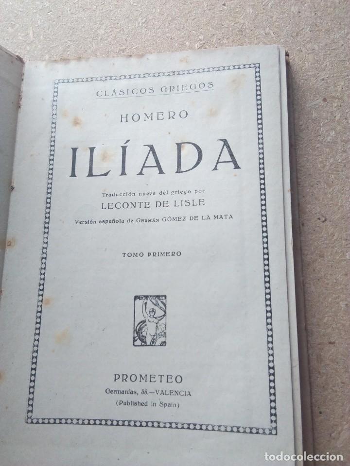 Libros de segunda mano: IL&Iacute;ADA. HOMERO. TOMO 1 - Foto 2