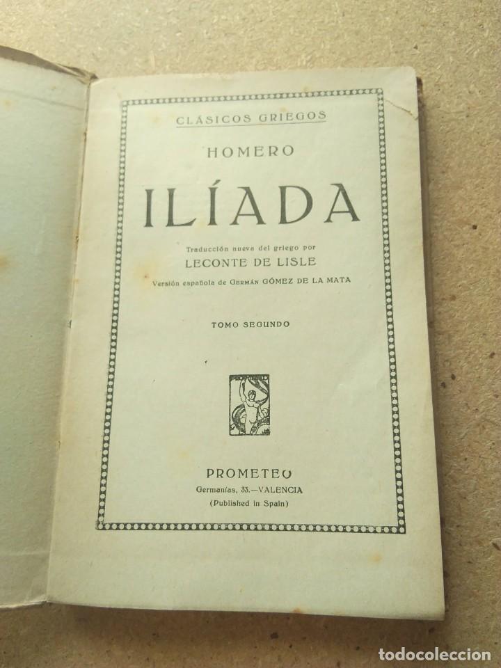 Libros de segunda mano: IL&Iacute;ADA. HOMERO. TOMO 2 - Foto 2