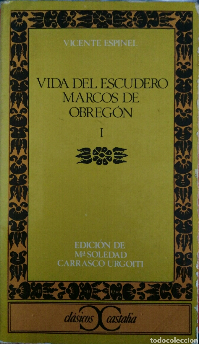 Libros de segunda mano: Vida del escudero Marcos Obreg&oacute;n. Vicente Espinel. - Foto 1