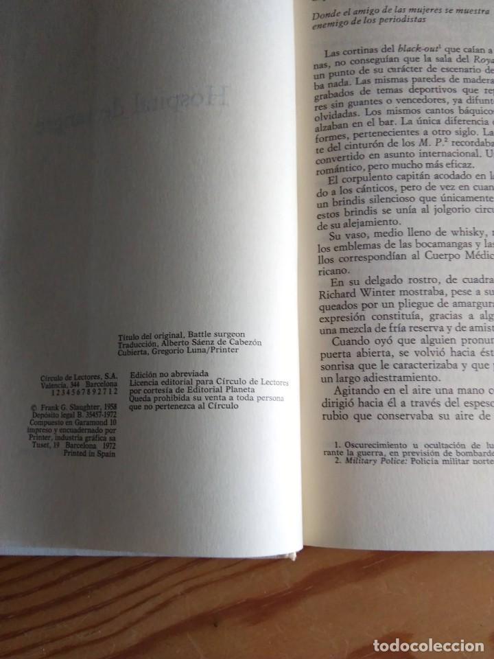 Libros de segunda mano: HOSPITAL DE SANGRE. FRANK G. SLAUGHTER 1972 - Foto 3