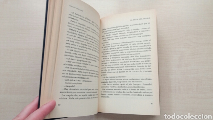 Libros de segunda mano: El brick del diablo. Emilio Salgari. Ediciones Orbis, biblioteca del mar 9, 1988. - Foto 7