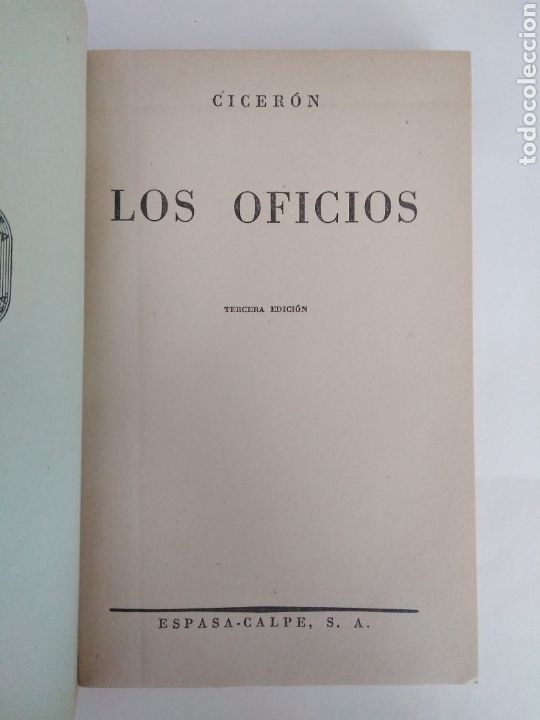 Libros de segunda mano: Los oficios / Cicer&oacute;n. Austral, 339 - Foto 4