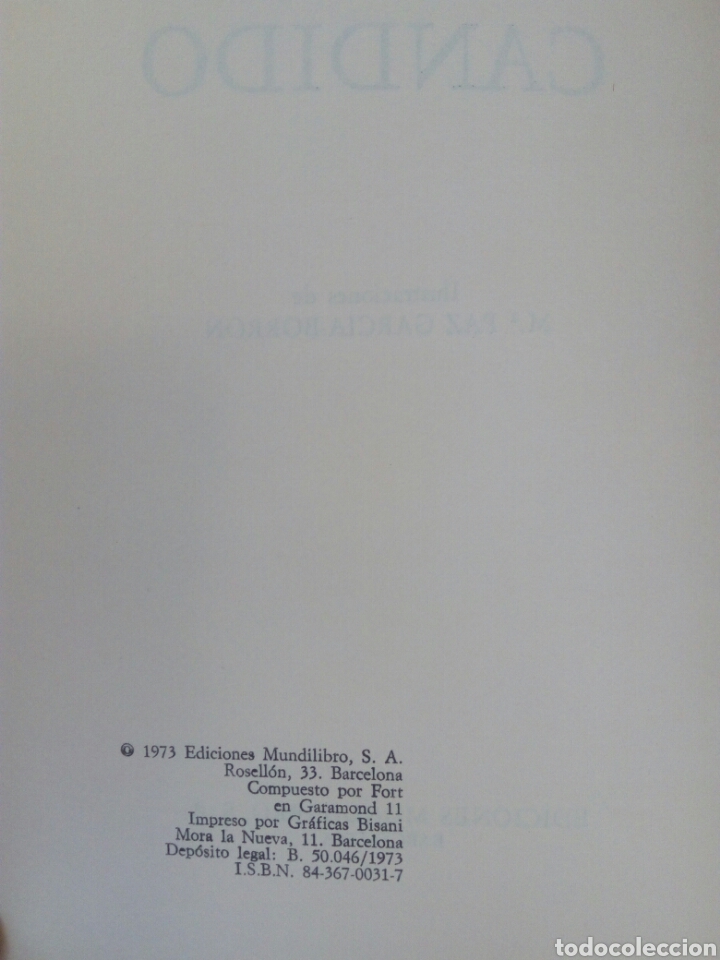 Libros de segunda mano: C&aacute;ndido Voltaire ediciones Mundilibro Barcelona 1973 - Foto 4
