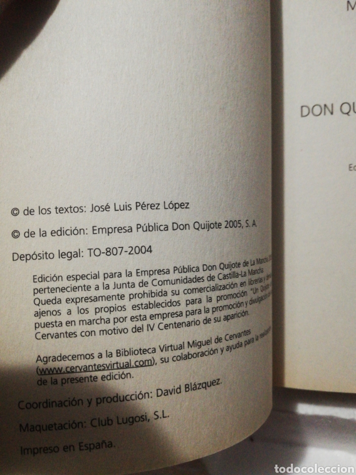Libros de segunda mano: El ingenioso Hidalgo Don Quijote de la Mancha. Editorial IV centenario - Foto 2