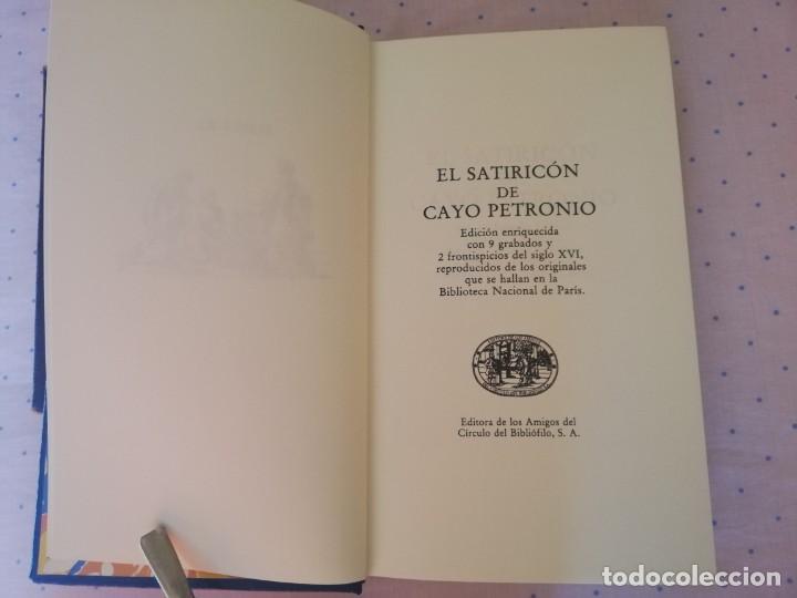 Libros de segunda mano: C&Iacute;RCULO DEL BIBLI&Oacute;FILO. EL SATIRIC&Oacute;N. - Foto 8