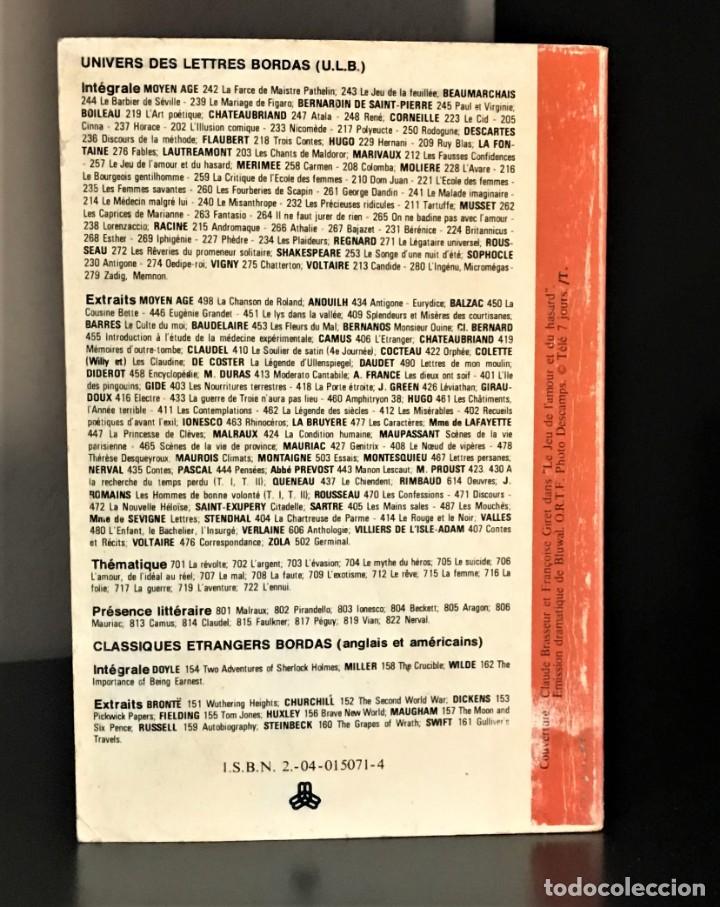 Libros de segunda mano: Le Jeu De LAmour Et Du Hasard de Pierre De Marivaux - Foto 2