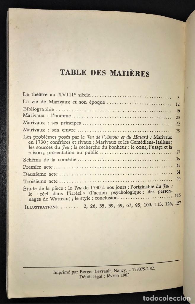Libros de segunda mano: Le Jeu De LAmour Et Du Hasard de Pierre De Marivaux - Foto 3