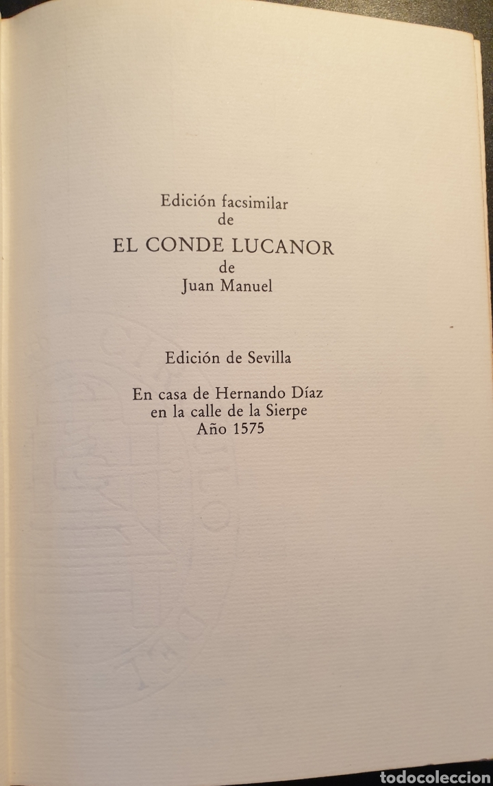 Libros de segunda mano: EL CONDE LUCANOR. Edici&oacute;n facs&iacute;mil c&iacute;rculo bibli&oacute;filo. - Foto 3