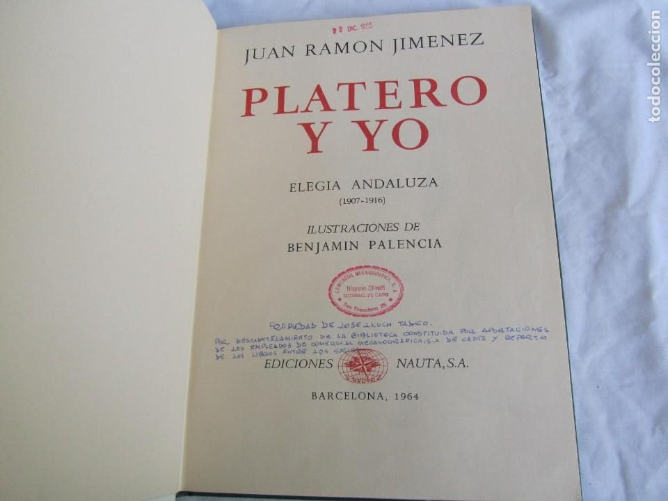Libros de segunda mano: Platero y yo, Juan Ram&oacute;n Jimenez, Ediciones Nsauta 1964 - Foto 7