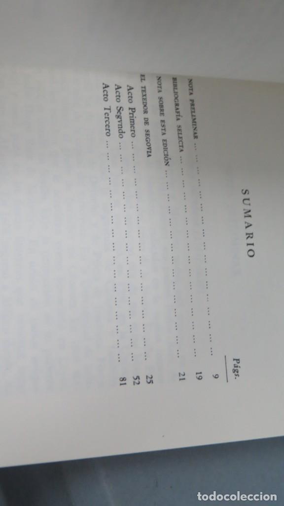 Libros de segunda mano: EL TEXEDOR DE SEGOVIA. RUIZ DE ALARCON - Foto 2