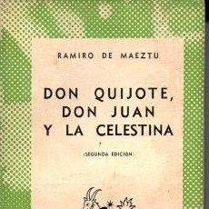 Libros de segunda mano: AUSTRAL 31 : RAMIRO DE MAEZTU - DON QUIJOTE, DON JUAN Y LA CELESTINA (1939) PRIMERA EDICIÓN. Lote 212528448