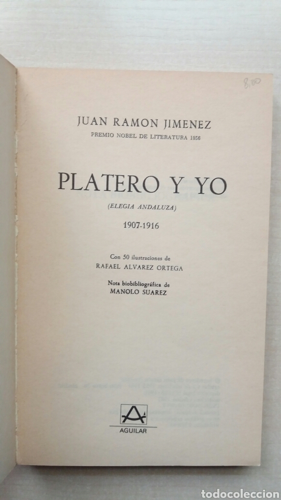 Libros de segunda mano: Platero y yo. Juan Ram&oacute;n Jim&eacute;nez. Aguilar, 1981. - Foto 4