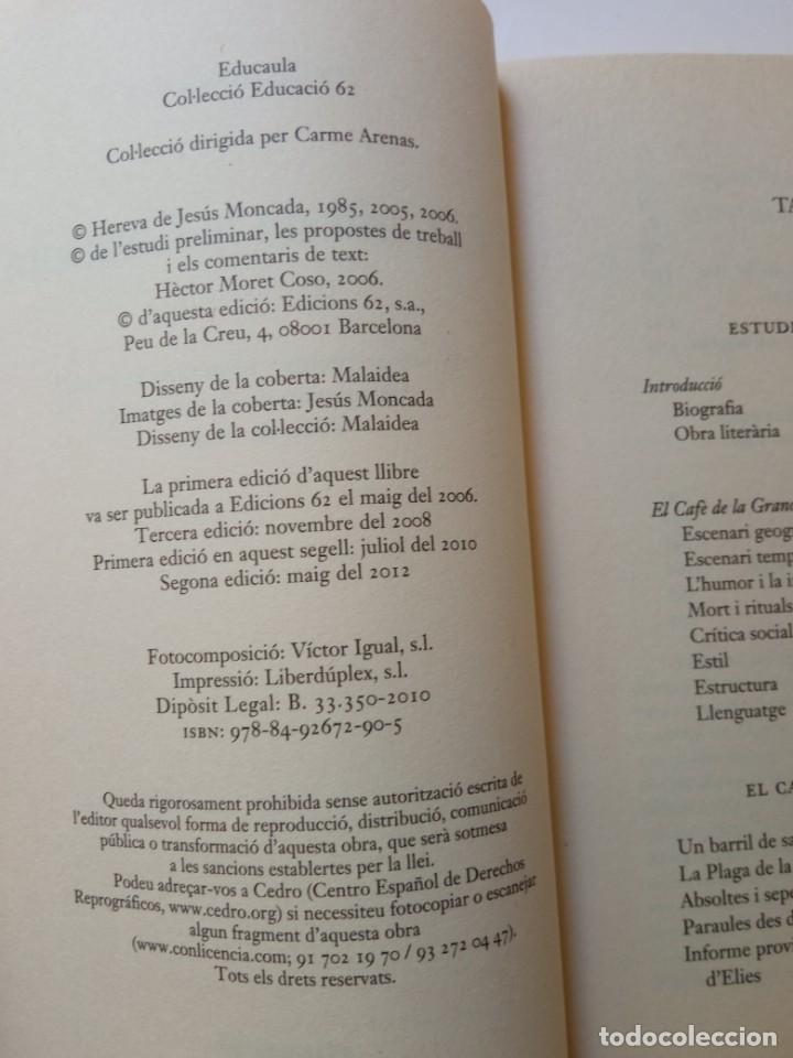 Libros de segunda mano: El caf&eacute; de la Granota, Jesus Moncada - Foto 3