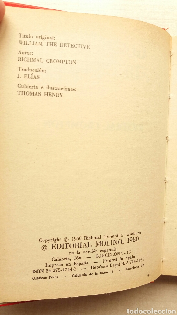 Libros de segunda mano: Guillermo Detective. Richmal Crompton. Molino, 1980. - Foto 6