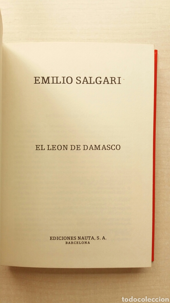 Libros de segunda mano: El Le&oacute;n de Damasco. Emilio Salgari. Ediciones Nauta, 1984. - Foto 6