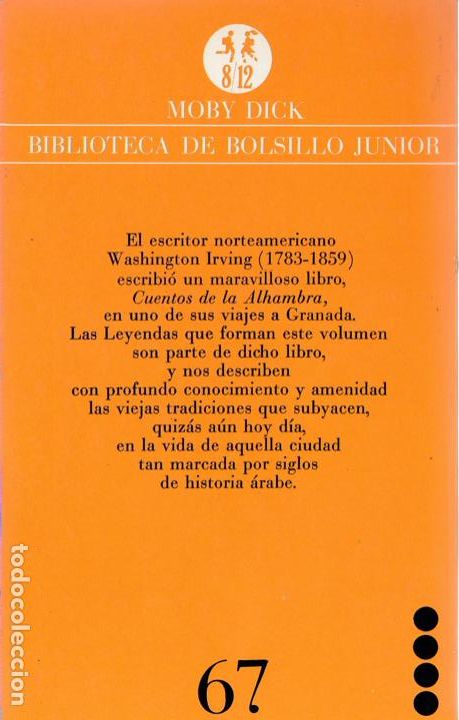 Libros de segunda mano: Leyendas de la Alhambra / Washington Irving ( VERSI&Oacute;N &Iacute;NTEGRA ) - Foto 2