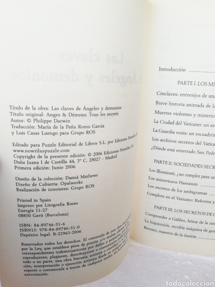 Libros de segunda mano: Las claves de &aacute;ngeles y demonios. Philippe Darwin - Foto 3