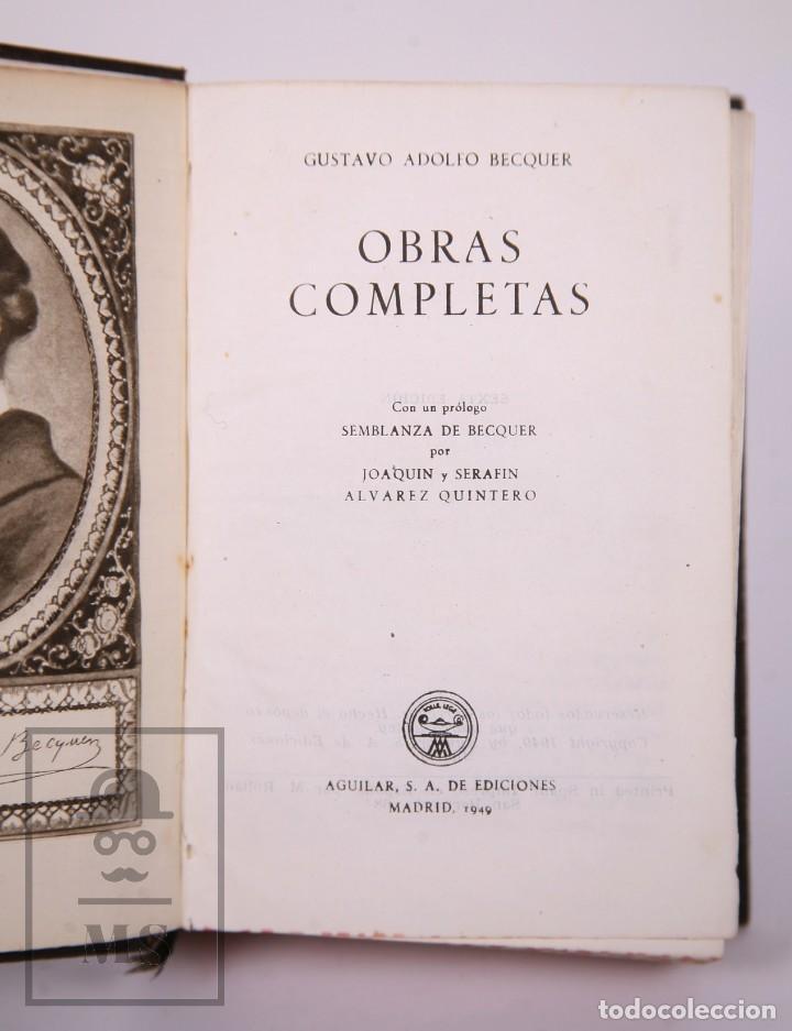 Libros de segunda mano: Libro Gustavo Adolfo B&eacute;cquer. Obras Completas - Aguilar, 1949 - Foto 5