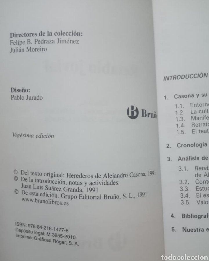 Libros de segunda mano: RETABLO JOVIAL, ALEJANDRO CASONA. EDITORIAL BRU&Ntilde;O. - Foto 2
