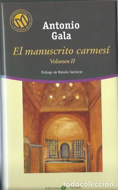 Libros de segunda mano: El manuscrito carmes&iacute;. Antonio Gala. 2 tomos - Foto 2