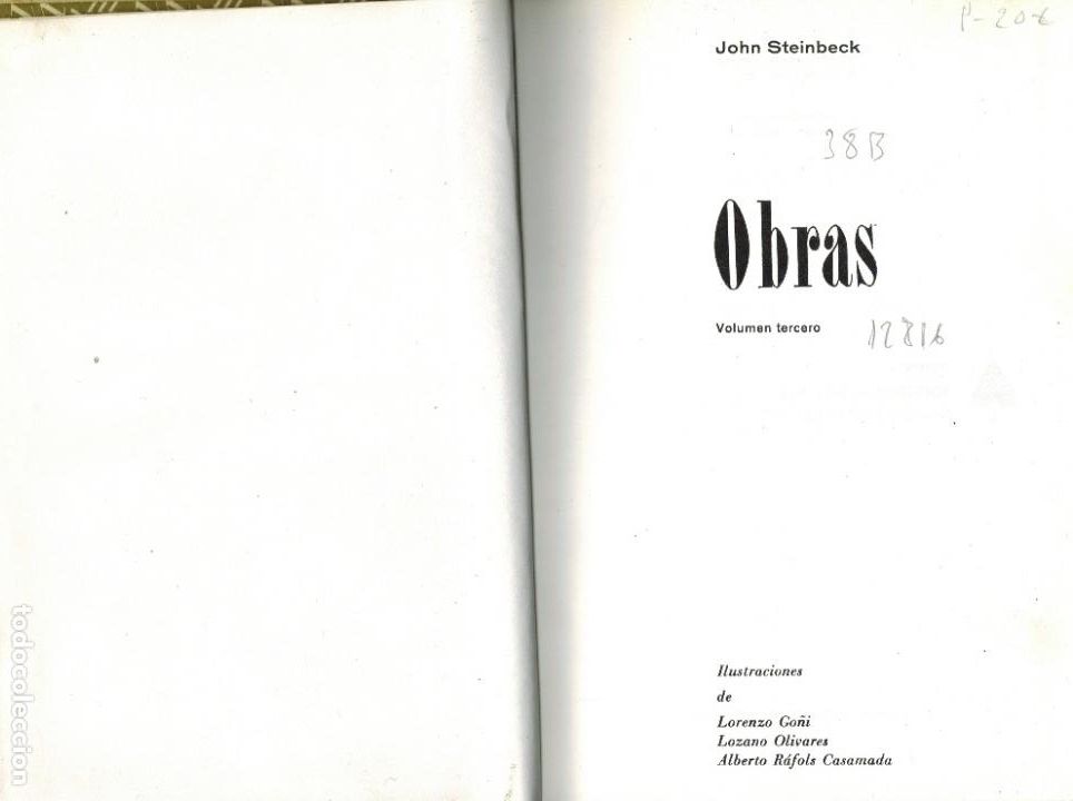 Libros de segunda mano: OBRAS (TOMO III) de JOHN STEINBECK - Foto 1