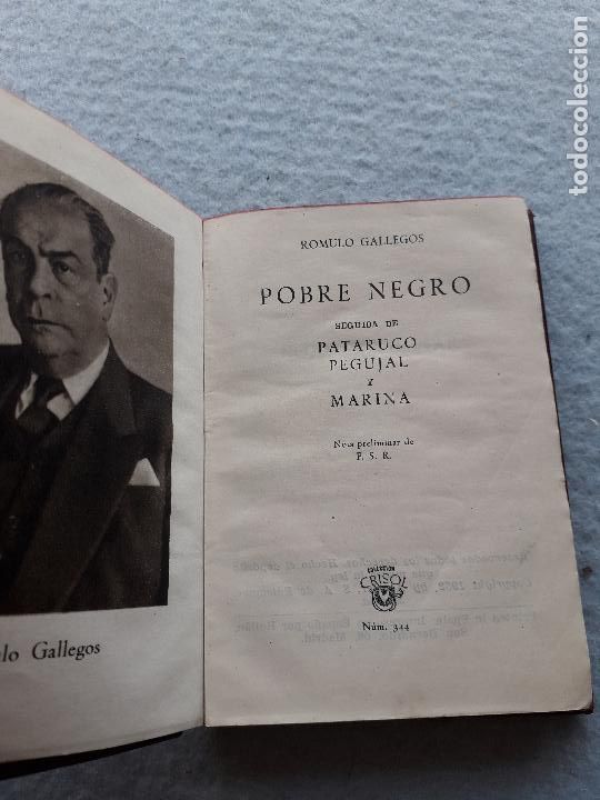 Libros de segunda mano: Pobre negro. R&oacute;mulo Gallegos. Crisol n&ordm; 344. - Foto 3