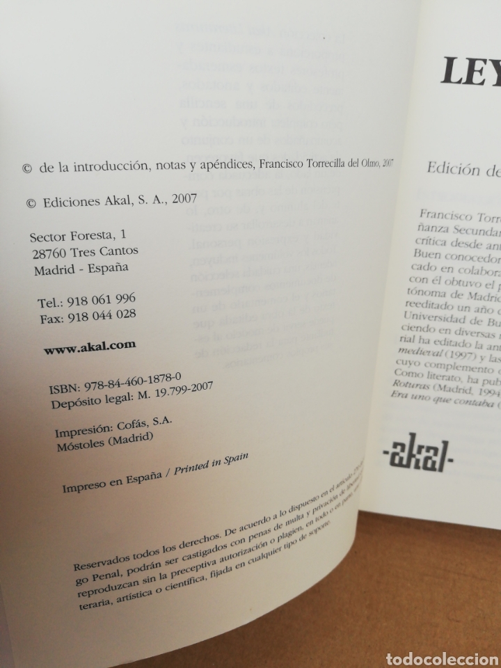Libros de segunda mano: Leyendas. Gustavo Adolfo B&eacute;cquer .Akal - Foto 2