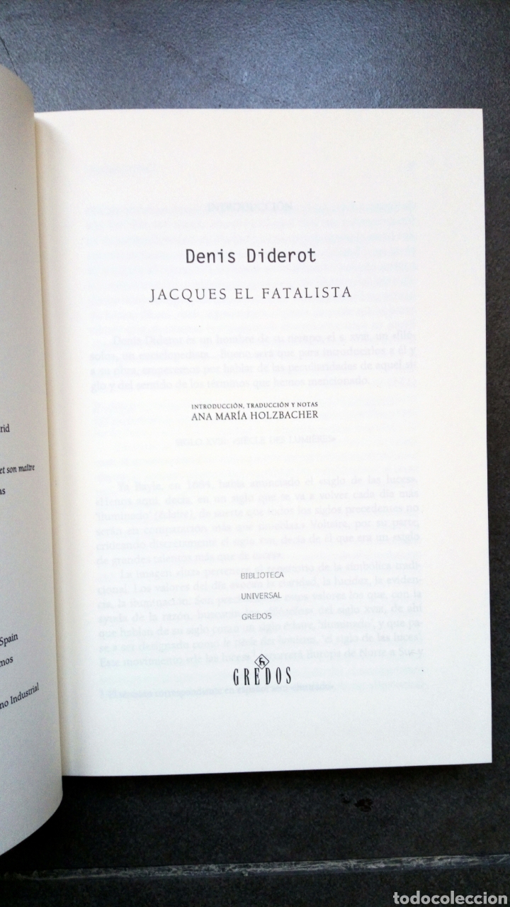 Libros de segunda mano: Jacques el Fatalista. Denis Diderot. Gredos, 2002. - Foto 4