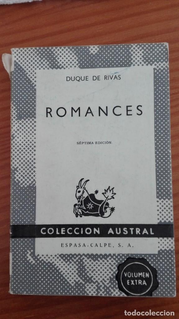 Libros de segunda mano: Romances Duque de Rivas Colecci&oacute;n Austral n&ordm; 46 7&ordf;ed. - Foto 1