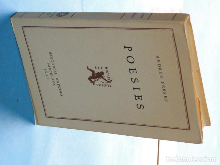 Libros de segunda mano: POESIES .- ANDREU FEBRER - Foto 2