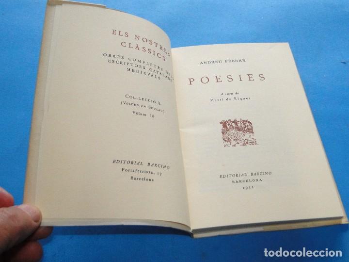 Libros de segunda mano: POESIES .- ANDREU FEBRER - Foto 3