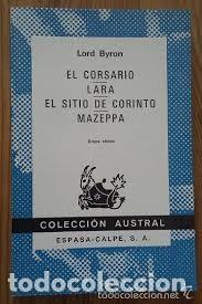 Libros de segunda mano: el corsario Lara el sitio de Corinto Mazeppa Lord Byron
