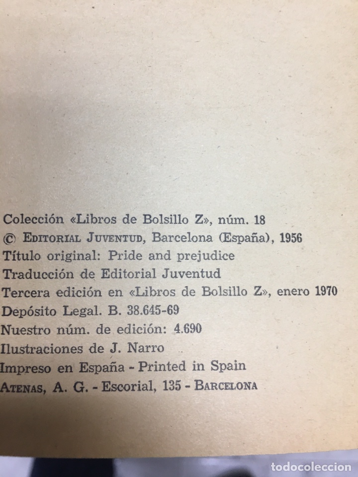 Libros de segunda mano: JANE AUSTEN - ORGULLO Y PREJUICIO (EDICI&Oacute;N ANTIGUA) - Foto 2